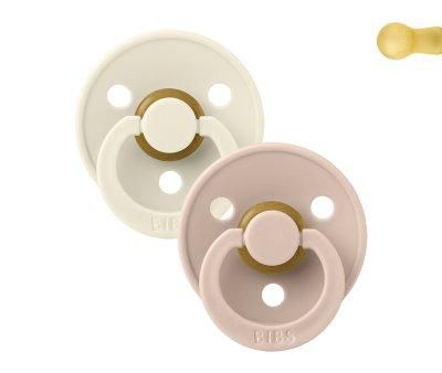 CHUPETES BIBS COL ROUND IVORY/BLUSH 0-6 M