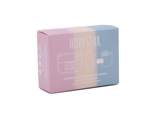 HOPPSTAR RECAMBIO 3 ROLLOS PAPEL COLORES