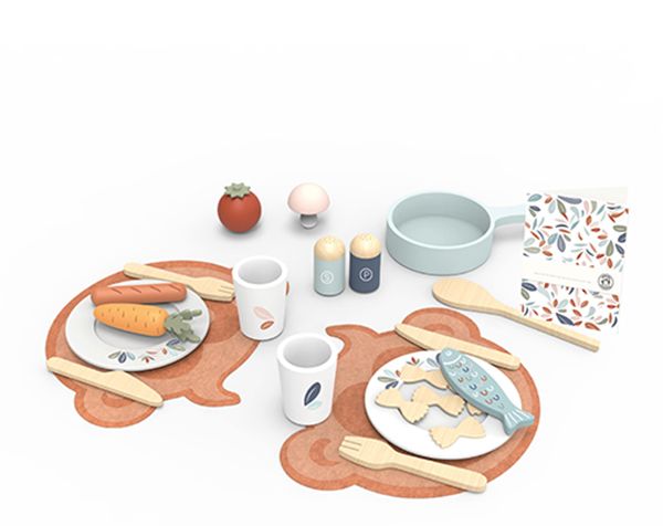 SET COMIDA  MADERA SPEEDY MONKEY